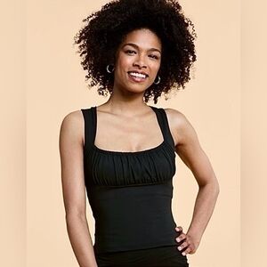 Blogilates Bow back tank in Black SIZE- Large NWT